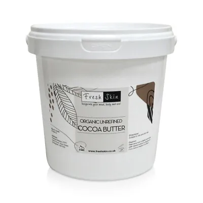 1kg Organic Cocoa Butter - 100% Food Grade - Unrefined Pure & Natural (1000g) • £13.19