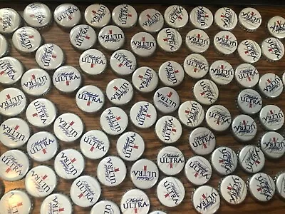 100 Michelob Ultra Beer Caps  No Dents  Art & Craft Collector Man Cave • $8.95