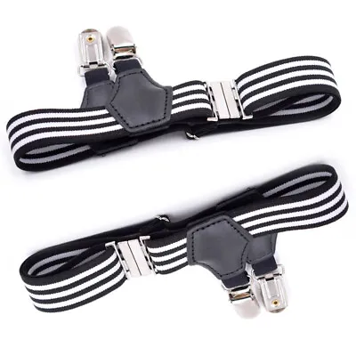 1 Pair Adjustable Men Sock Suspenders Elastic Garter Hold Up Braces Clip • $7.39