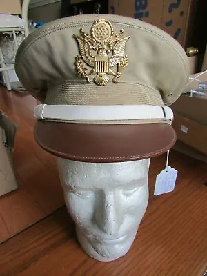 RAREST WW2 US Army MP Police Visor Hat -Exclusivaly Made For NURNBERG TRIAL1946 • $25000