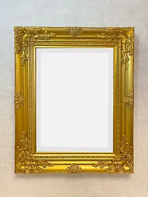 Antique Gold Ornate Wall Mirror With Stunning Hardwood Frame – Size 53 X 43cm • £29.95