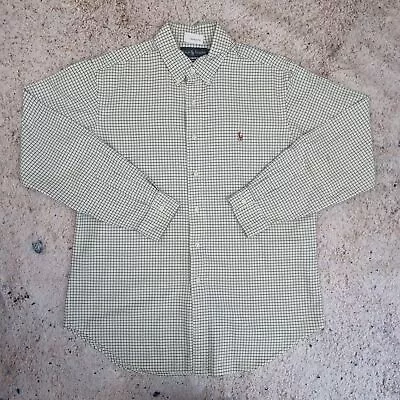 Ralph Lauren OXFORD SHIRT CLASSIC FIT CHECK - Green - Size L • £19.99