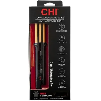 CHI Hair Straightener Tourmaline Ceramic 3-in-1 Styling Iron 1  Open Box New • $39.99