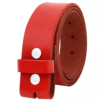 Falari Replacement One Piece Leather Belt Strap Without Buckle Snap On Strap 1.5 • $16.99