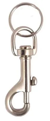 Metal KEY-RING BELT CLIP Hipster Strong Metal Fob 7.4cm Bonanza • £1.99