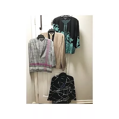 Ming Wang Lot Of 4 Womens Knit Cardigan Jackets Size XL • $88