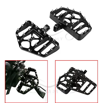 Wide Fat Foot Pegs MX Style Floorboard For Harley Dyna Super Glide FXD V-Rod US • $56.98