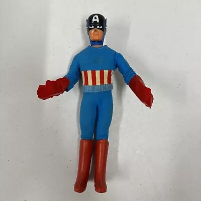 Vintage 1974 Mego Captain America Original T2 Action Figure ~Incomplete Wear • $55