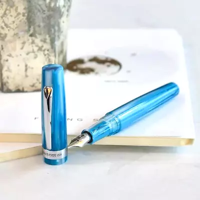 Monteverde Giant Sequoia Fountain Pen In Turquoise Omniflex Jowo Nib New In Box • $55