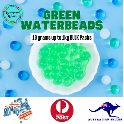 $85 • Buy Green Water Beads, Orbeez, Water Crystals, Water Pearls, Deco- 10grams- 1kg BULK
