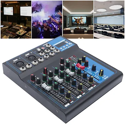 4 Channel Live Studio Stereo Audio Bluetooth Mixer Sound Mixing DJ USB Console • $55.10