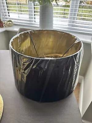 Black & Gold Easy Fit Lampshade Pendant Shade Two Layer 40cm • £15