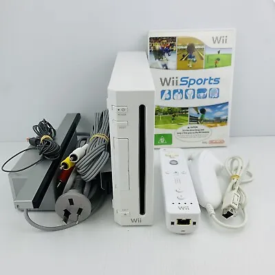 Nintendo Wii Console Bundle 1 Controller & Nunchuk RVL-001 PAL Wii Sports • $79.96