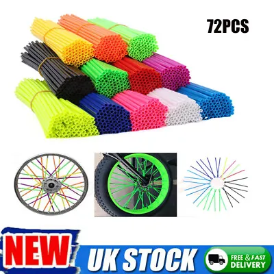 £7.89 • Buy 72pcs Bike Wheel Spoke Wraps Cover Tire Spoke Plastic Sleeves Bicycle Decoration