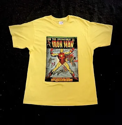 Iron Man T Shirt Yellow - Size Large • £10