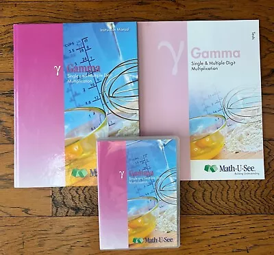 Math-U-See Gamma Instruction Manual DVD And Test Booklet Multiplication  • $25