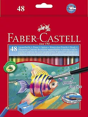 Faber-Castell  48 Pcs Design Series Aquarelle Full Length Water Color Pencils • $56.42