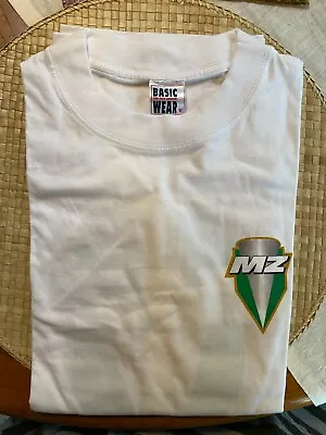 £32 • Buy New Old Stock White MZ T-Shirt With Badges On Chest & Back (Medium) 