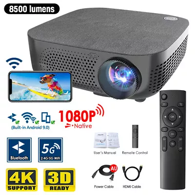 $212.39 • Buy Portable 1080P 4K Wifi Bluetooth Video Projector Android Home Movie Theater HDMI
