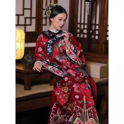 Chinese Traditional Qing Dynasty Qipao Dress Printing Improved Cloak Cheongsam  • $113.39