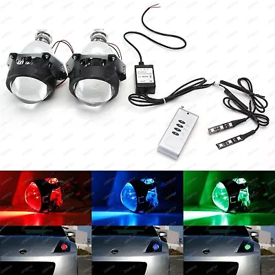Mini 3.0  H1 Bi-Xenon HID Projector Lens + RGB LED Kit For Custom Headlight DIY • $62.99
