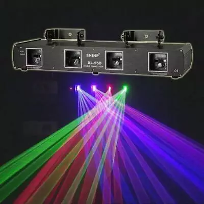 Shinp Mini RGBP Green Red Blue Purple 760MW 4 Lens DMX Party Laser Stage Light • $198