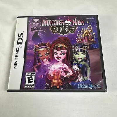 Monster High: 13 Wishes Nintendo DS TESTED AND WORKING Case Game Manual • $19.99