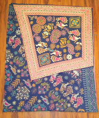 Gorgeous Colorful Embroidered Tapestry/Blanket From India - Rabari/ Banjara VTG • $200