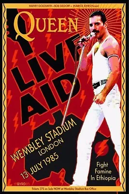 Freddy Mercury Queen Concert Poster New Quality Giclee UV Print Colorful Detail • $24.99
