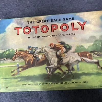 Totopoly Great Racing Vintage  Board Game Vintage 50s 60s • $70