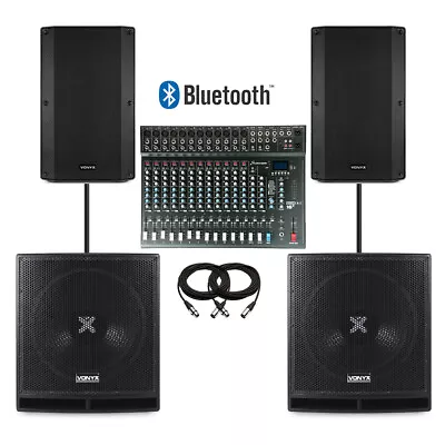 16 Channel PA System For Bands - CLUB XS16+ With 18  Subs & 15  Tops • £1729