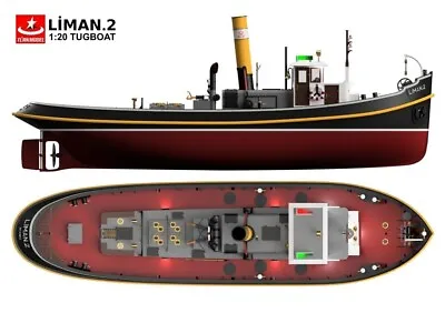 1/20 Bosphorus Tugboat  Liman.2  Wooden Model Kit - 40  Long - RC Convertible!! • $599.95