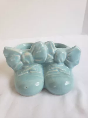 Vintage 1940's McCoy Gloss Blue Baby Booties Planter #E • $6.50