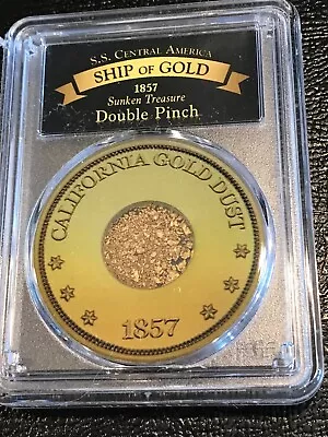 Pcgs 1857 Ss Central America Shipwreck Of California Gold Dust Double Pinch-jul8 • $217.48