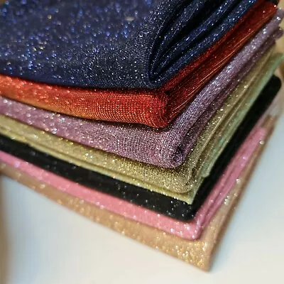 £33.99 • Buy Sparkly Glitter Stretch Moonlight Fabric 58”wide Dress Bridal Costumes Backdrop
