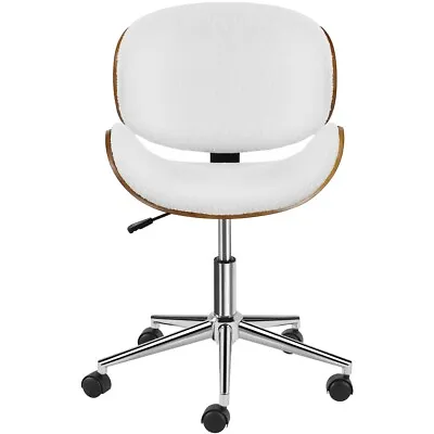 Armless Office Chair Adjustable Swivel Chair Wood Desk Chair For Meeting Room • $65.99