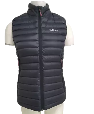 RAB Ladies Gilet Navy/Purple Microlight Vest UK10 Pre-Loved Down Pertex Quantum • £10.50