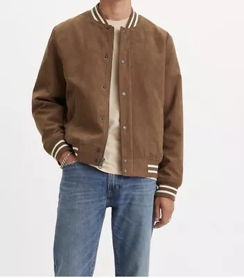 Levis FAUX SUEDE VARSITY JACKET RN 54163 CA 57151 • $60