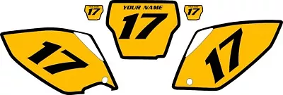 2007 HONDA CRF450 Custom Pre-Printed Yellow Backgrounds - Black Bold Pinstripe • $43.99