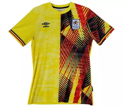 Umbro Uganda Jersey Shirt Cranes Men M Neon Yellow African Teamwear S/S Crewneck • $22.40