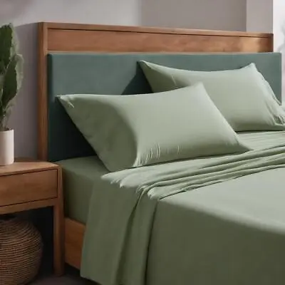 Bedding Items 1000 Thread Count Egyptian Cotton Moss Solid &Olympic Queen • £80.78