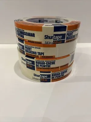 Shurtape .94” X 60 Yd Paint Masking Tape Lot Of 4 Natural • $9.99