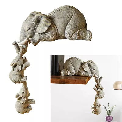£7.49 • Buy NEW Elephant Statue Ornament Home Figurine Art Decor Collection Shelf Sculpture