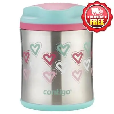 $28.30 • Buy Contigo Kids Thermo Insulated Food Jar Flask 300ml | Hearts | Non-Skid Base