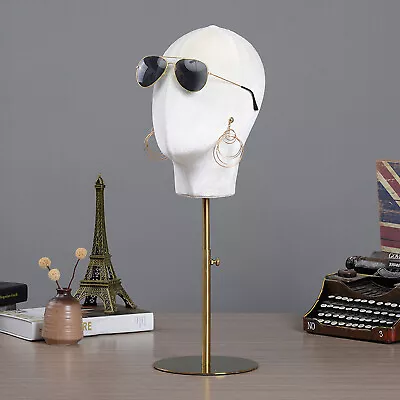 Metal Mannequin Head For Wig Making Hat Display With Adjustable Stand Holder • $24.70