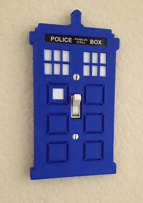 $16.99 • Buy Doctor Who Tardis Light Switch Cover Plate (3D Printed Blue PLA Plastic) *New*
