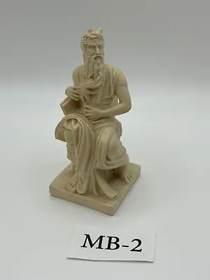 R. Leoni Moses Horns Roma Vintage Alabaster Statue 5  Michelangelo Replica • $19