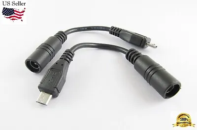 Micro USB 5 Pin Male To 5.5x 2.1mm Female DC Power Supply Adapter Charging Cable • $3.49