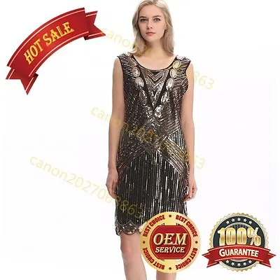 Flapper Dress Vintage Charleston Costume Fancy Gatsby 20's Ladies Dresses Up • $38.96