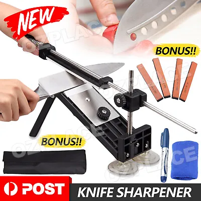 $25.85 • Buy Professional Chef Knife Sharpener Kitchen Sharpening System Fix Angle 4 Stones